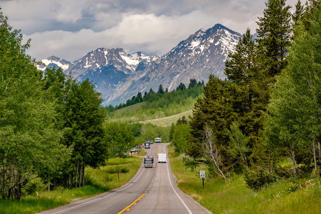 highway in grand teton national park